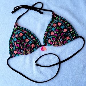 Embroidered Bikini Top